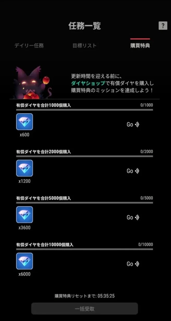 購買特典:累計1000〜10000個